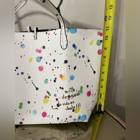Desigual Paint‎ Splatter Capri Reversible Shopper Tote - Picture 6 of 9